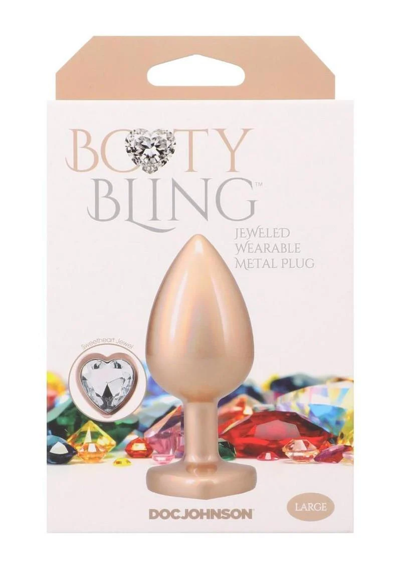 Booty Bling Heart Diamond Jeweled Wearable Metal Plug - Image 7