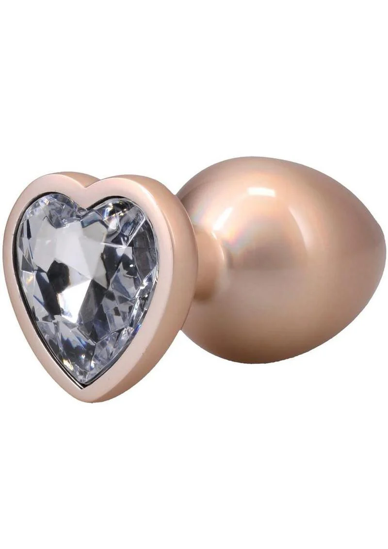 Booty Bling Heart Diamond Jeweled Wearable Metal Plug - Image 8