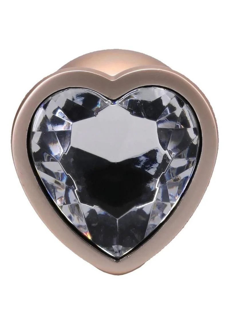 Booty Bling Heart Diamond Jeweled Wearable Metal Plug - Image 9