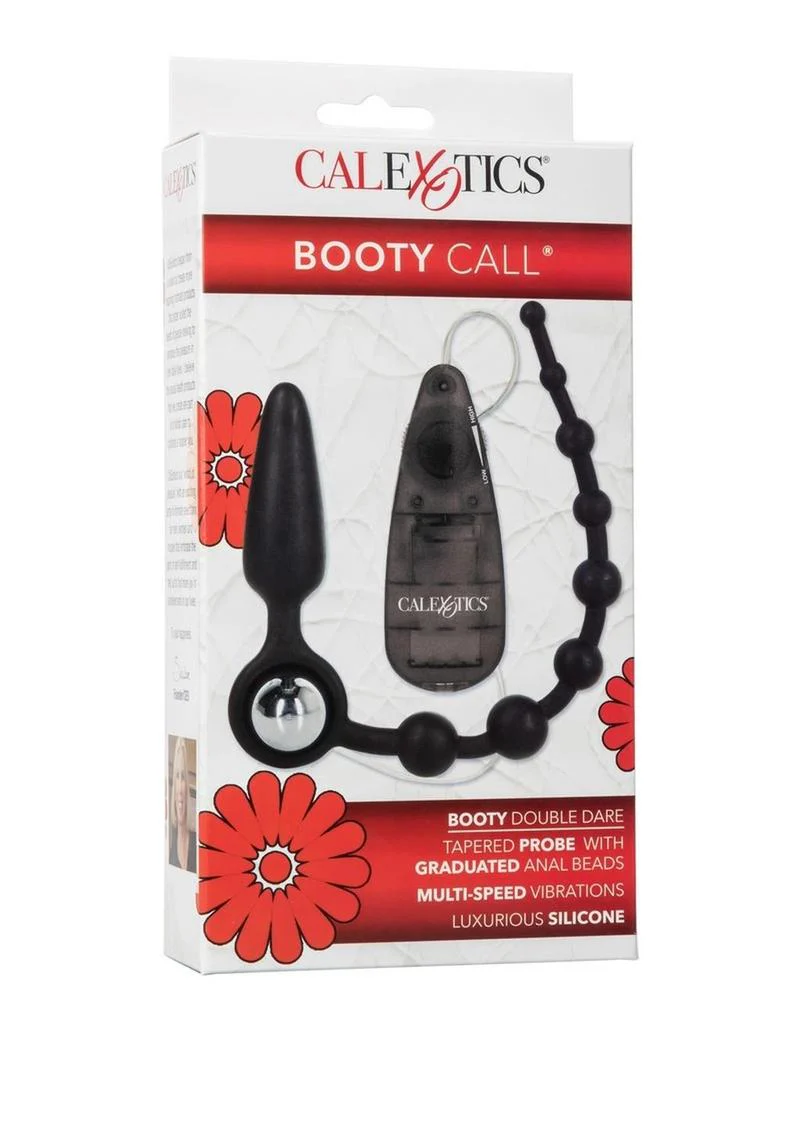 Booty Call Booty Double Dare Silicone Vibrating Butt Plug with Anal Beads - Image 6