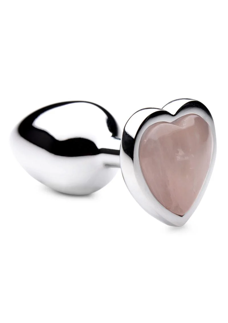 Booty Sparks Gemstones Rose Quartz Heart Anal Plug - Image 2