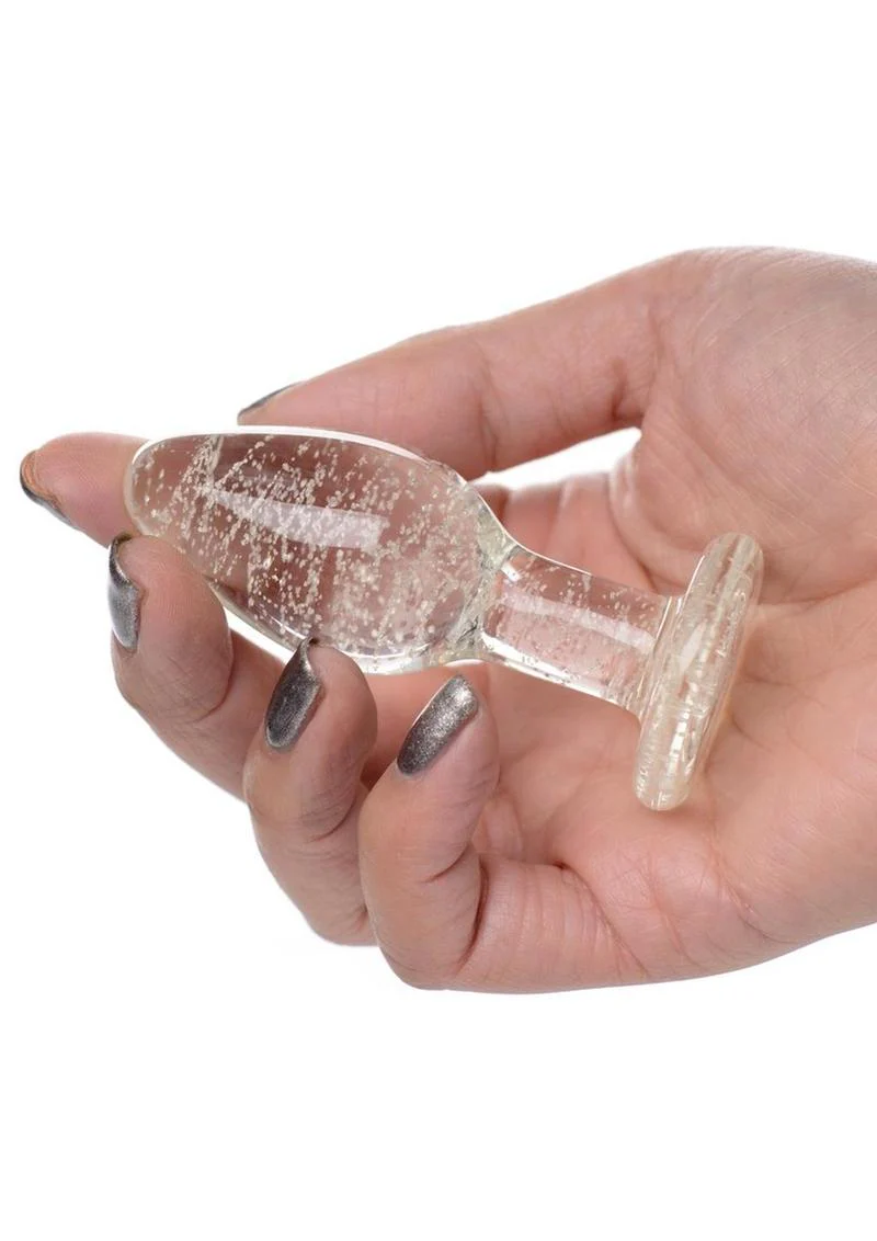 Booty Sparks Glow In The Dark Glass Anal Plug - Image 12