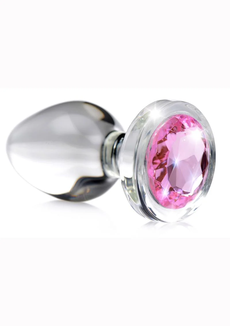 Booty Sparks Pink Gem Glass Anal Plug - Image 3