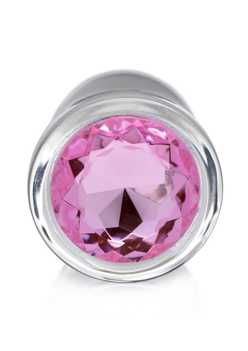 Booty Sparks Pink Gem Glass Anal Plug - Image 5