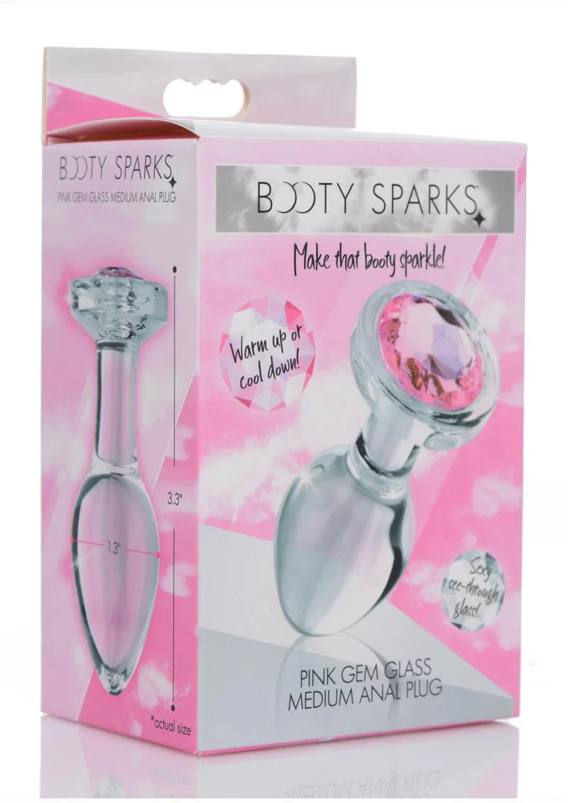 Booty Sparks Pink Gem Glass Anal Plug - Image 7