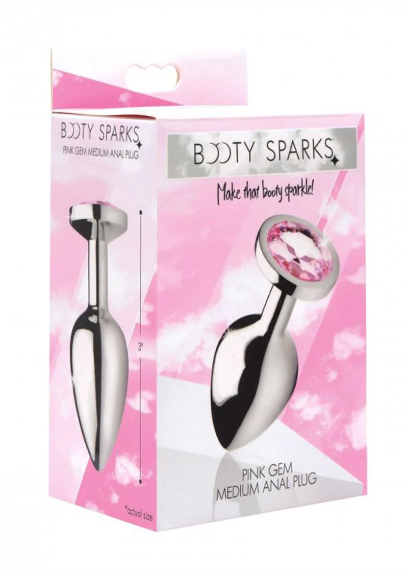 Booty Sparks Pink Gem Medium Anal Plug - Image 2