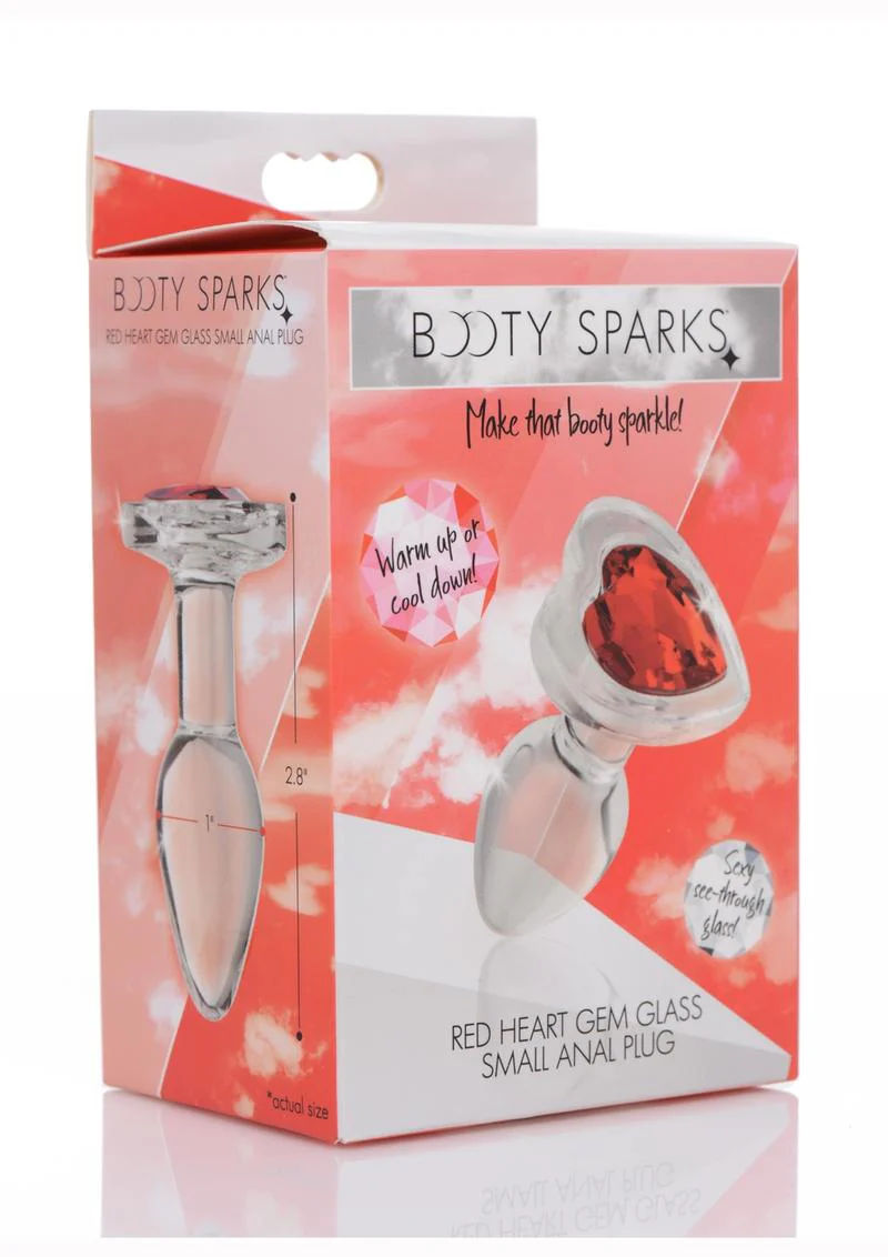 Booty Sparks Red Heart Glass Anal Plug - Image 6