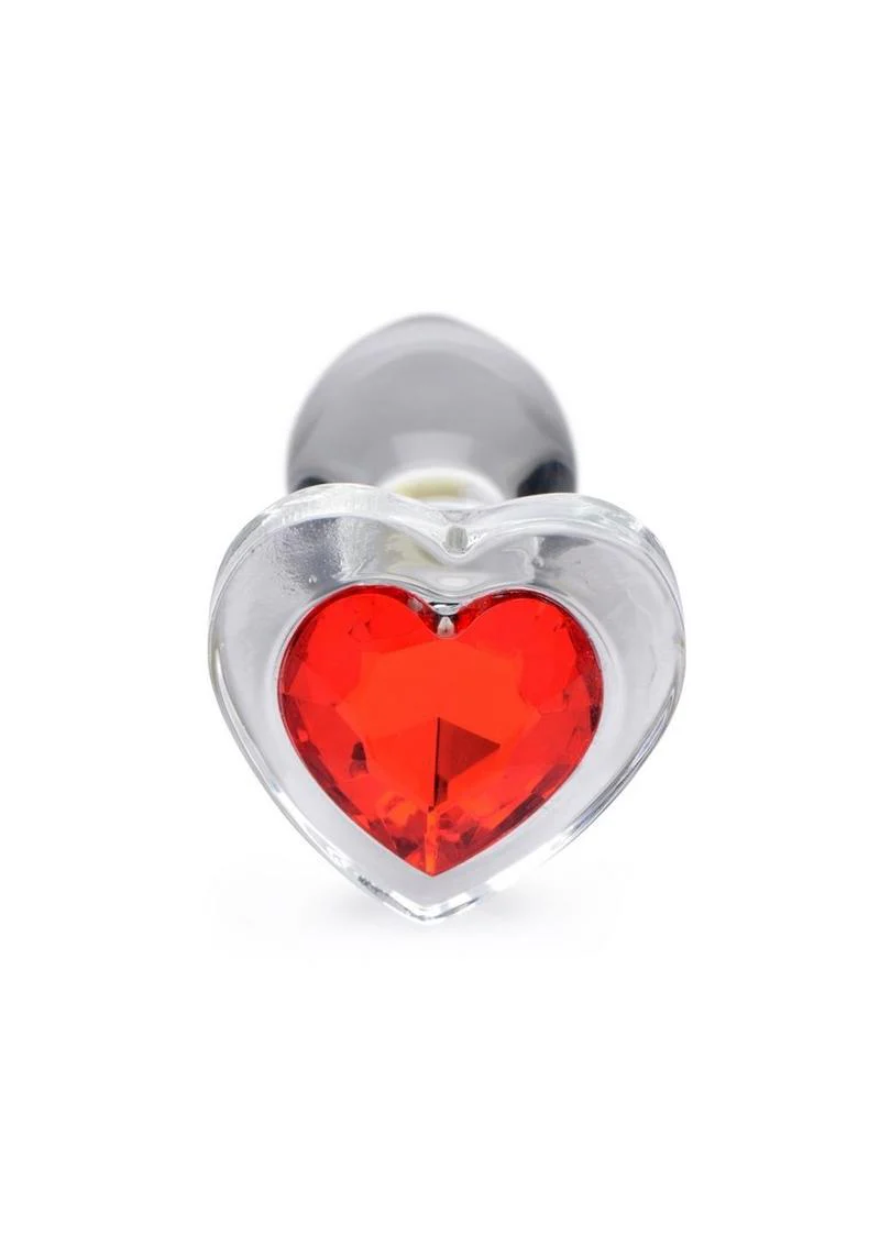 Booty Sparks Red Heart Glass Anal Plug - Image 7