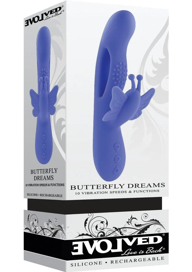Butterfly Dreams Rechargeable Silicone Dual Stimulating Vibrator - Image 2