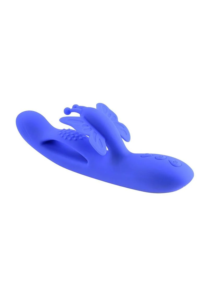 Butterfly Dreams Rechargeable Silicone Dual Stimulating Vibrator - Image 3