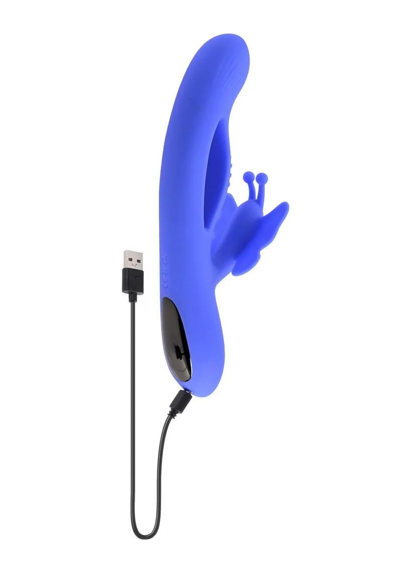 Butterfly Dreams Rechargeable Silicone Dual Stimulating Vibrator - Image 4