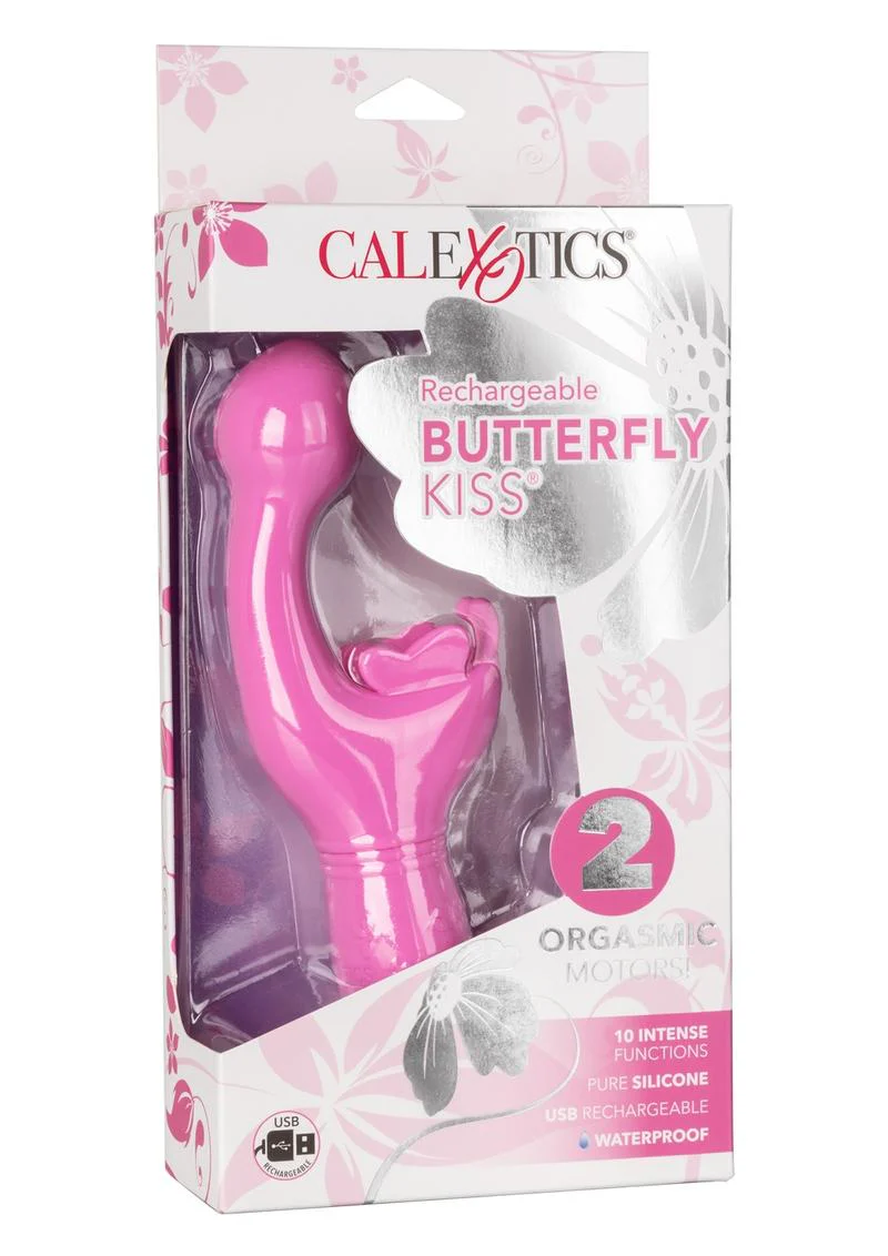 Butterfly Kiss Rechargeable Silicone Dual Vibrator - Image 3