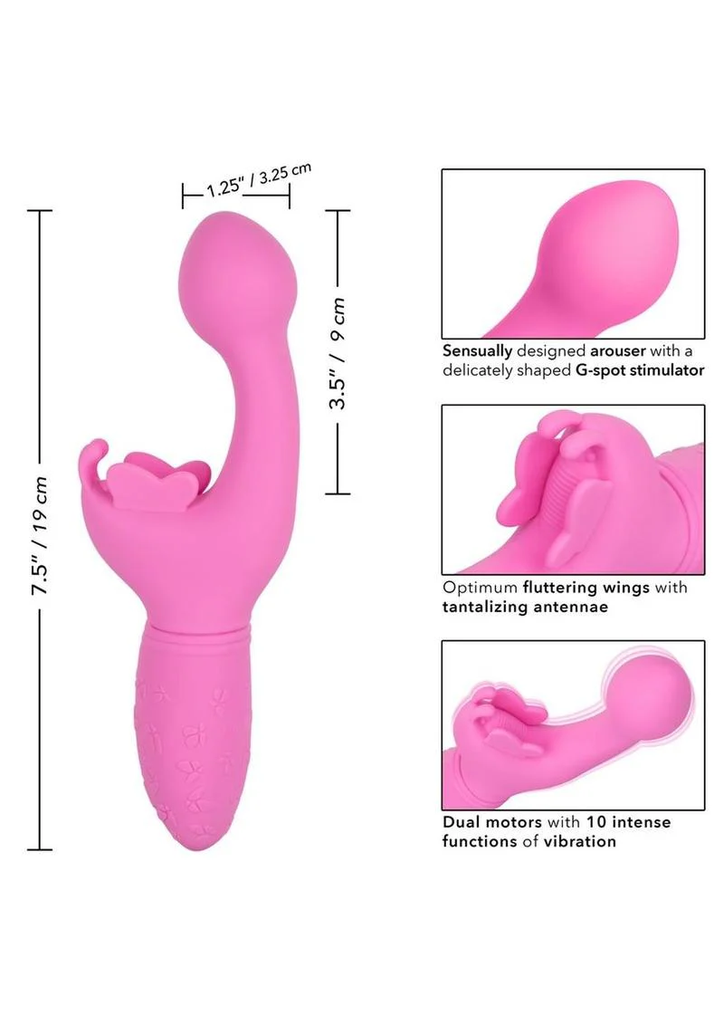 Butterfly Kiss Rechargeable Silicone Dual Vibrator - Image 5