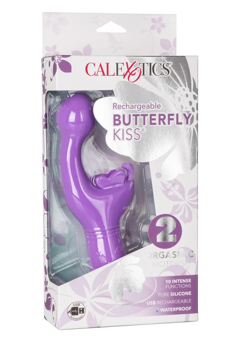 Butterfly Kiss Rechargeable Silicone Dual Vibrator - Image 6