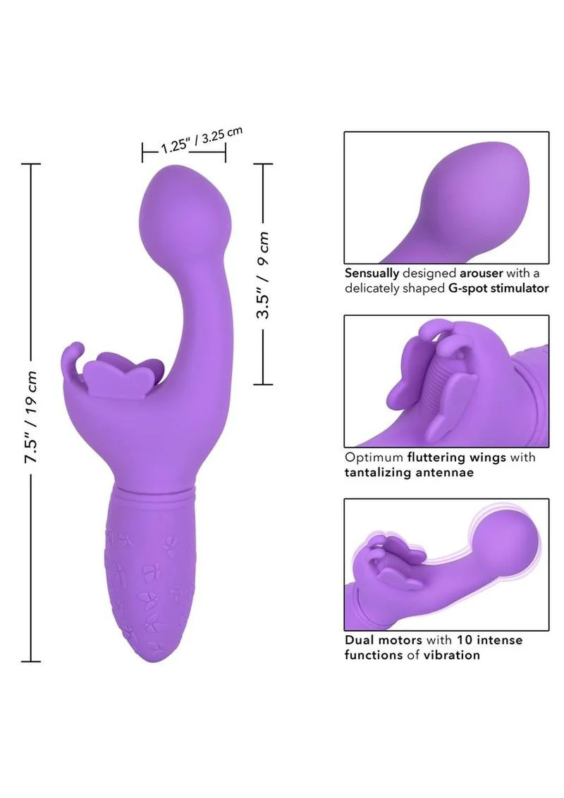 Butterfly Kiss Rechargeable Silicone Dual Vibrator - Image 8