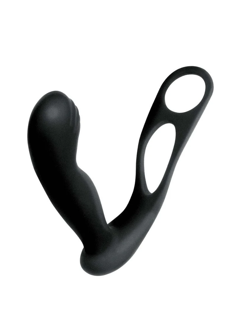 Butts Up Rechargeable Silicone Prostate Massager with Scrotum and Cock Ring - Image 3