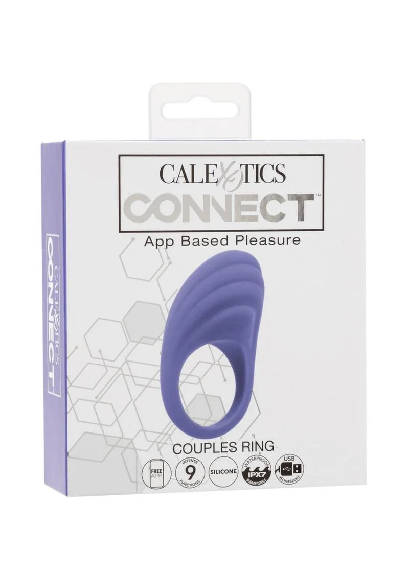 Calexotics Connect Couples Ring Rechargeable Silicone App Compatible Cock Ring with Remote - Image 2