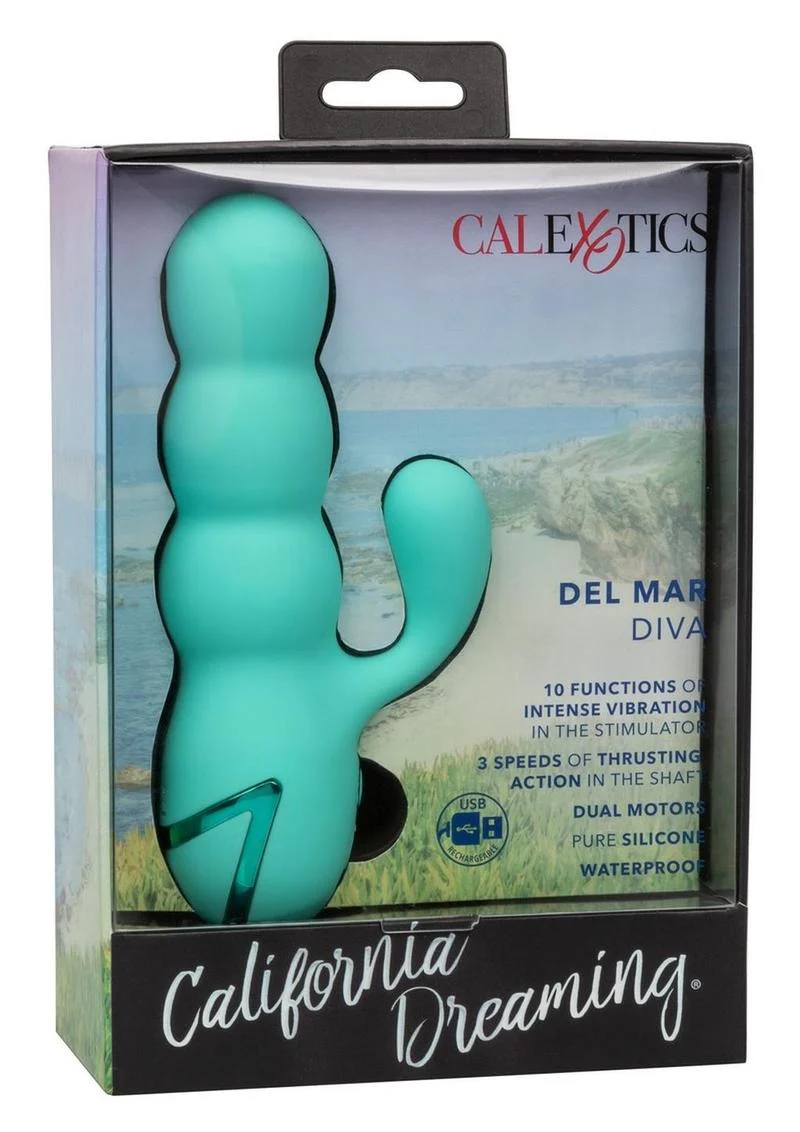 California Dreaming Del Mar Rechargeable Silicone Dual Stimulator - Image 2