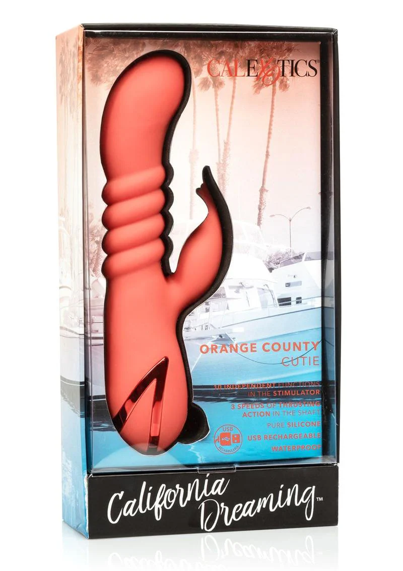 California Dreaming Orange County Cutie Rechargeable Silicone Vibrator - Image 2