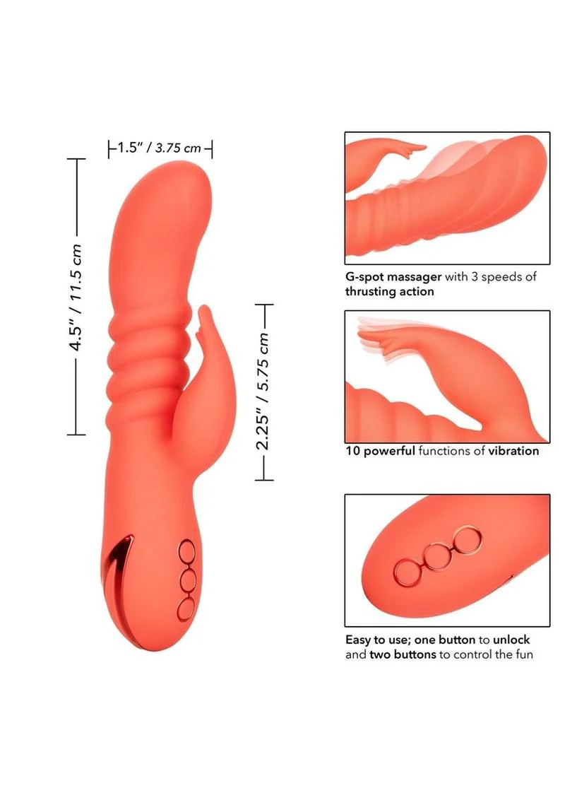 California Dreaming Orange County Cutie Rechargeable Silicone Vibrator - Image 4