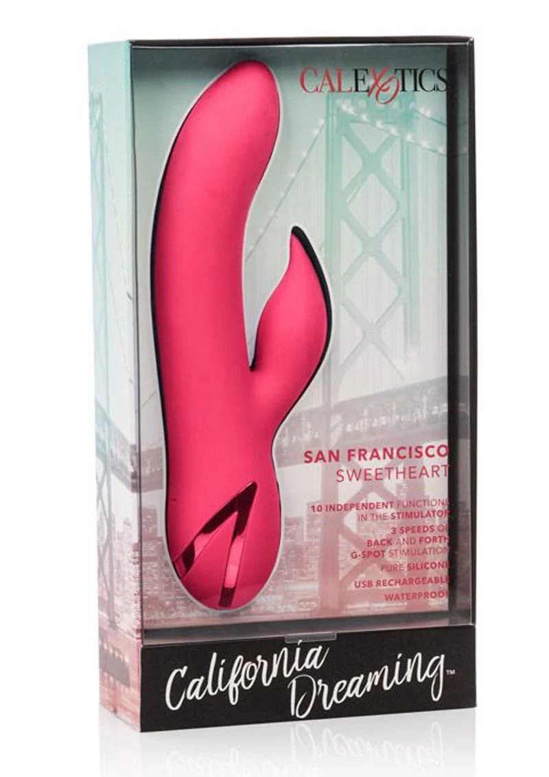 California Dreaming San Francisco Sweetheart Silicone USB Rechargeable Multifunction Vibrator Waterproof - Image 2