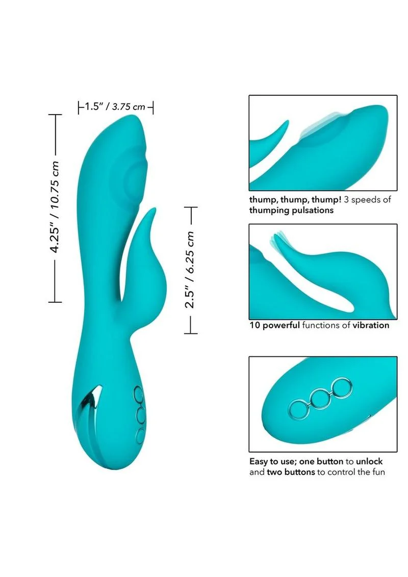 California Dreaming Santa Monica Starlet Rechargeable Silicone Thumping Vibrator - Image 4