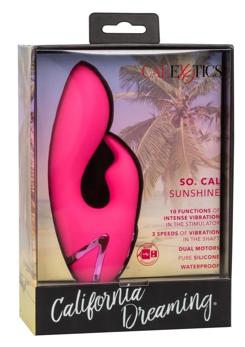 California Dreaming So. Cal Sunshine Rechargeable Silicone Rabbit Vibrator - Image 2