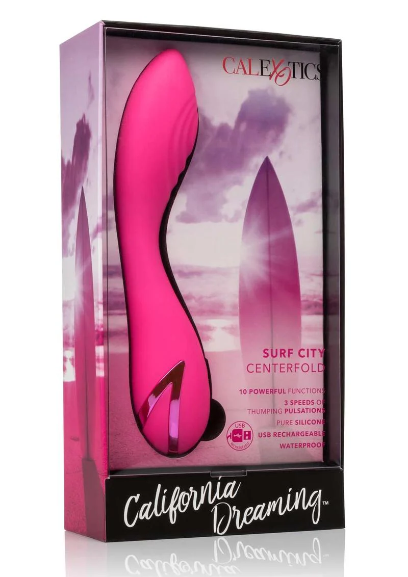 California Dreaming Surf City Centerfold Rechargeable Silicone Vibrator - Image 2
