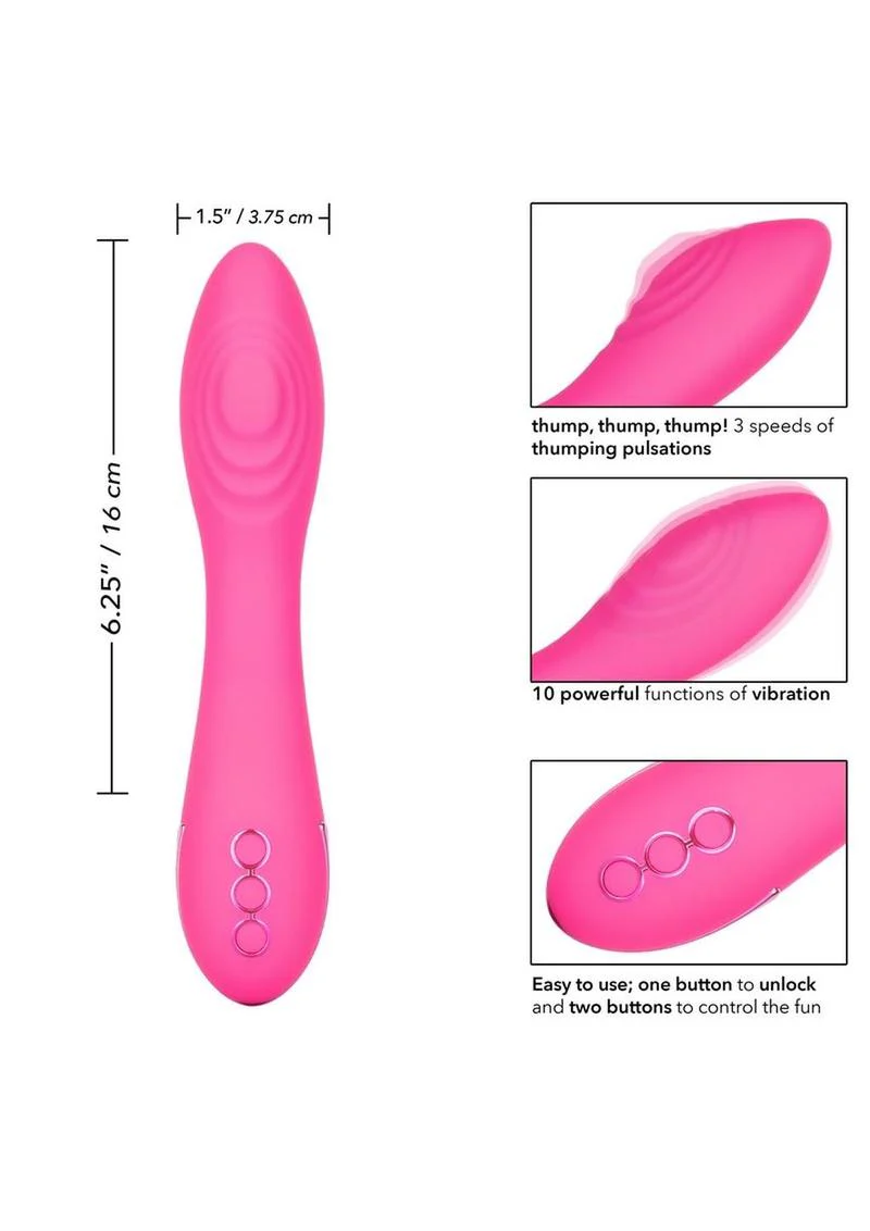 California Dreaming Surf City Centerfold Rechargeable Silicone Vibrator - Image 4