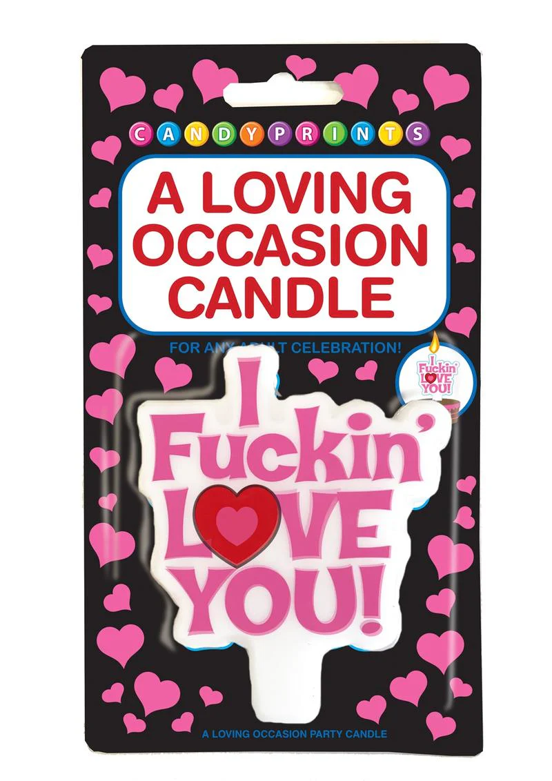 Candyprints I Fuckin' Love You! A Loving Occasion Party Candle - Image 2