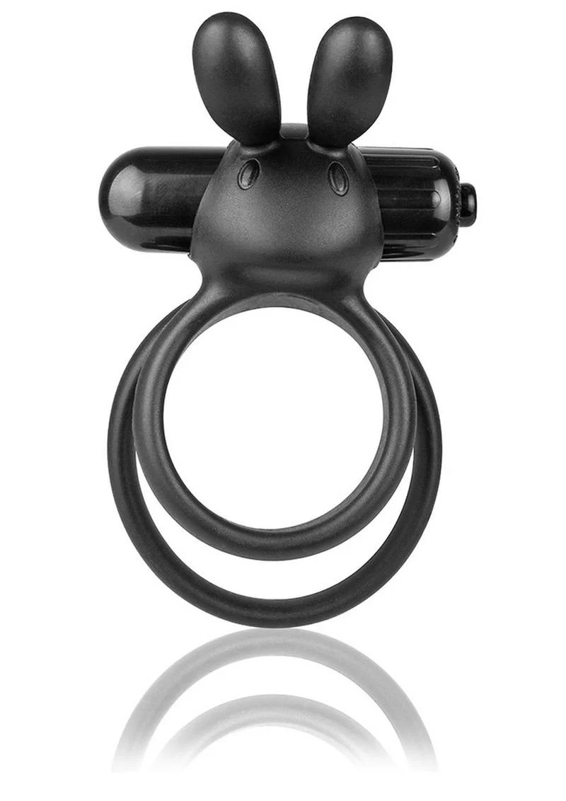 Charged Ohare XL Silicone USB Rechargeable Wearable Rabbit Vibrating Cock Ring - Black (Individual - Image 4