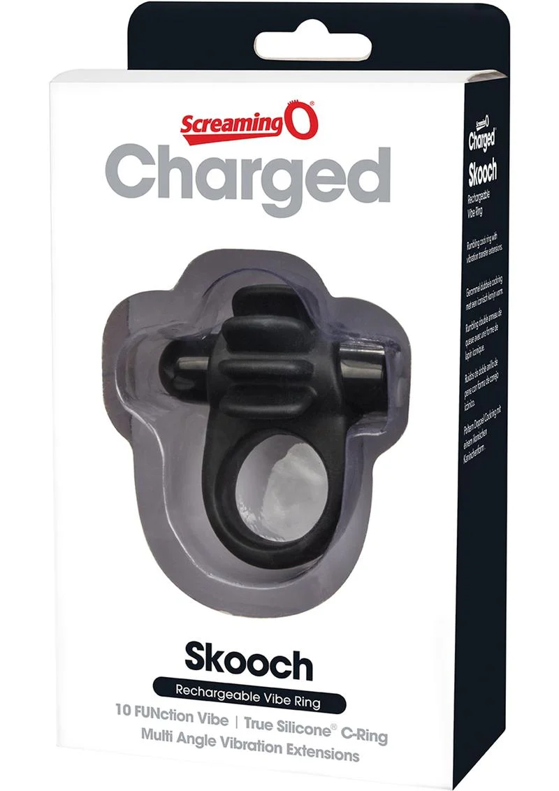Charged Skooch Rechargeable Vibrating Silicone Cock Ring Waterproof - Image 3