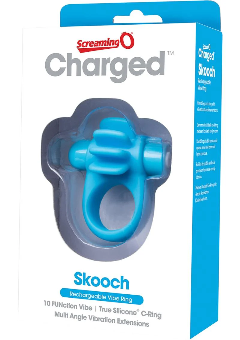 Charged Skooch Rechargeable Vibrating Silicone Cock Ring Waterproof - Image 6