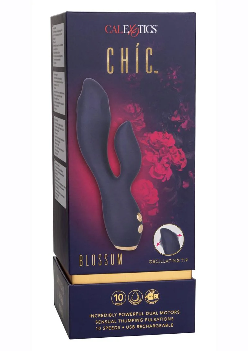 Chic Blossom Rechargeable Silicone Rabbit Vibrator - Image 2