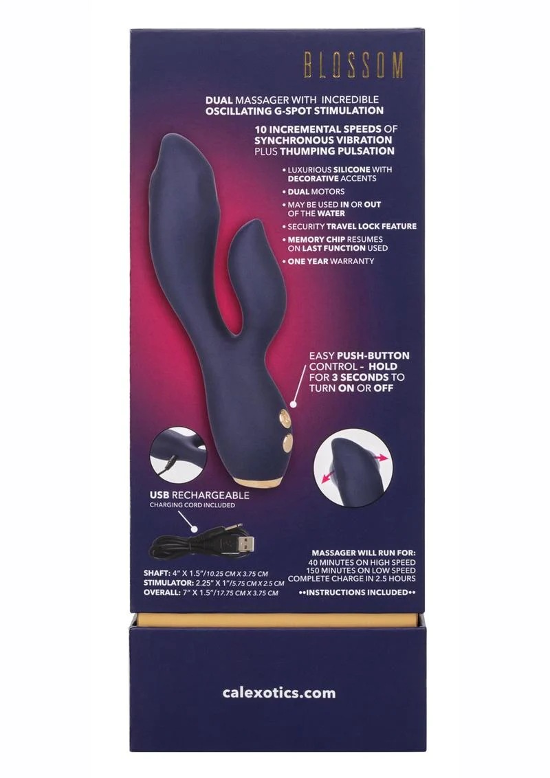 Chic Blossom Rechargeable Silicone Rabbit Vibrator - Image 4