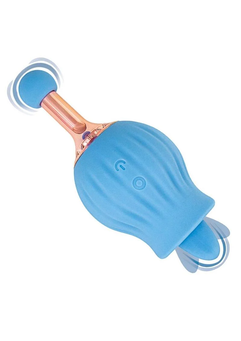 Clit-Tastic Rose Bud Dual Massager Rechargeable Silicone with Clitoral Stimulator - Image 7