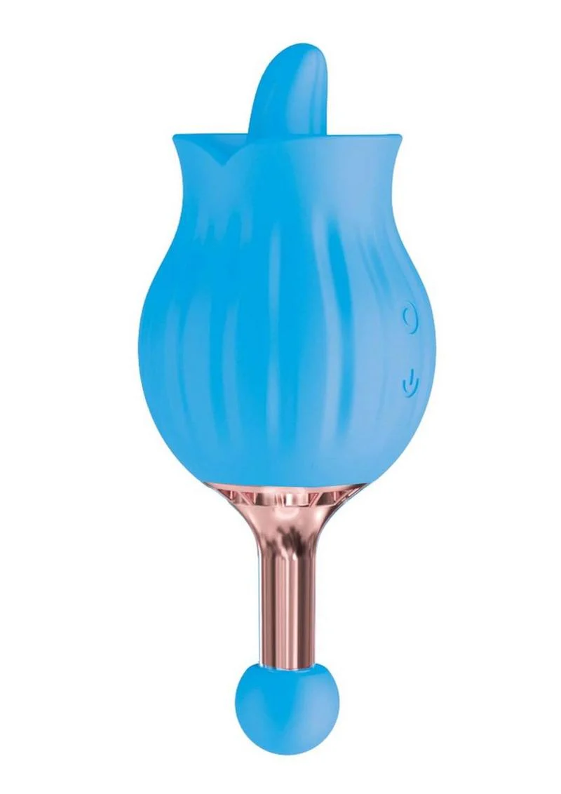 Clit-Tastic Rose Bud Dual Massager Rechargeable Silicone with Clitoral Stimulator - Image 8
