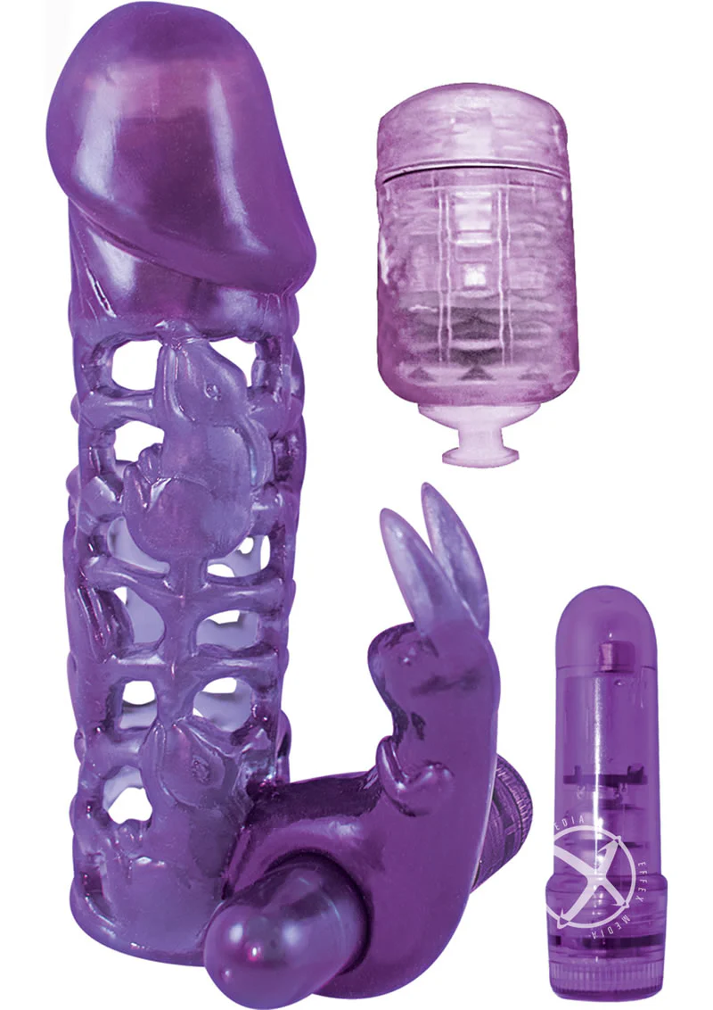 Clit Tickler Penis Extender Vibrating Sleeve - Image 2