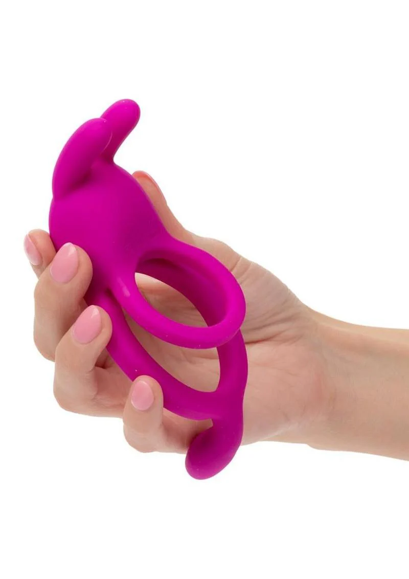 Closer Intimate Rechargeable Ring Touch Silicone Dual Vibe Cock Ring with Clitoral Stimulator - Image 4