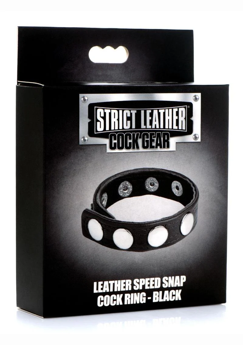 Cock Gear Leather Speed Snap Cock Ring - Image 4