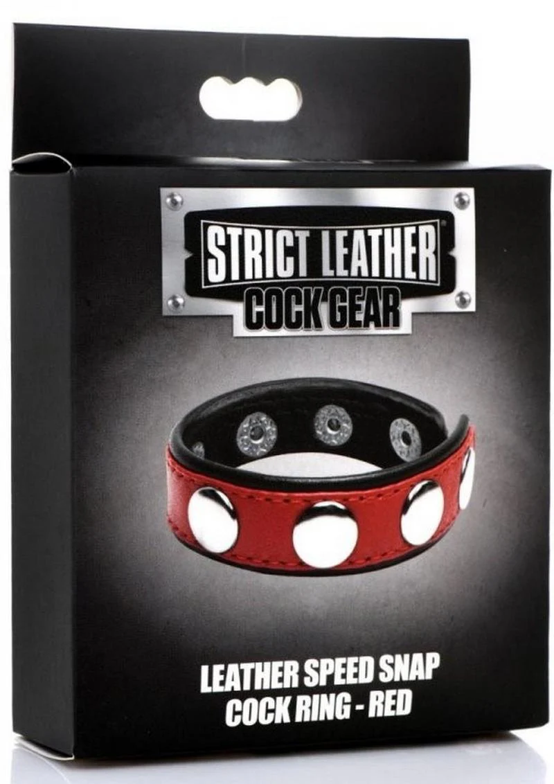 Cock Gear Leather Speed Snap Cock Ring - Image 8