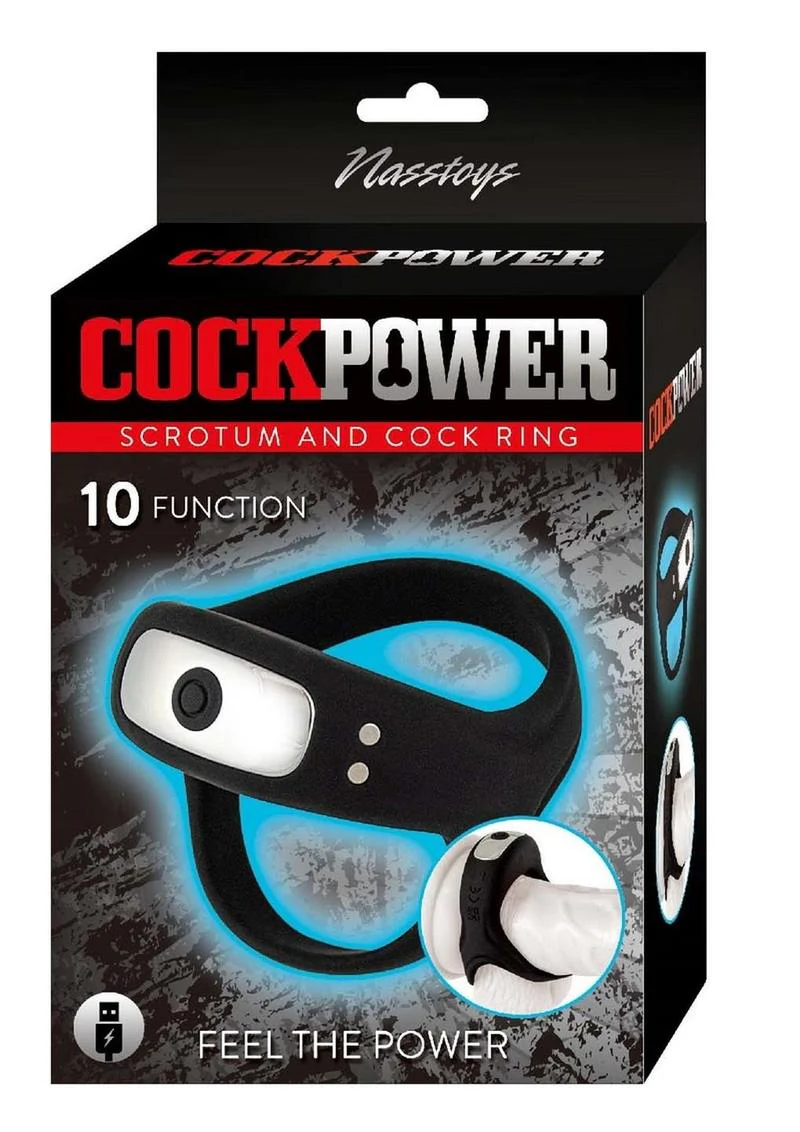 Cockpower Rechargeable Silicone Scrotum and Cock Ring - Image 2