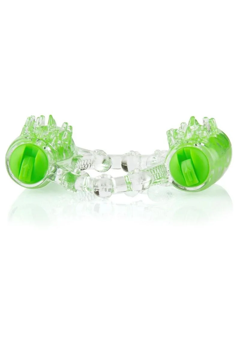 Color Pop Quickie Two-O Silicone Dual Vibrating Cock Ring - Image 7