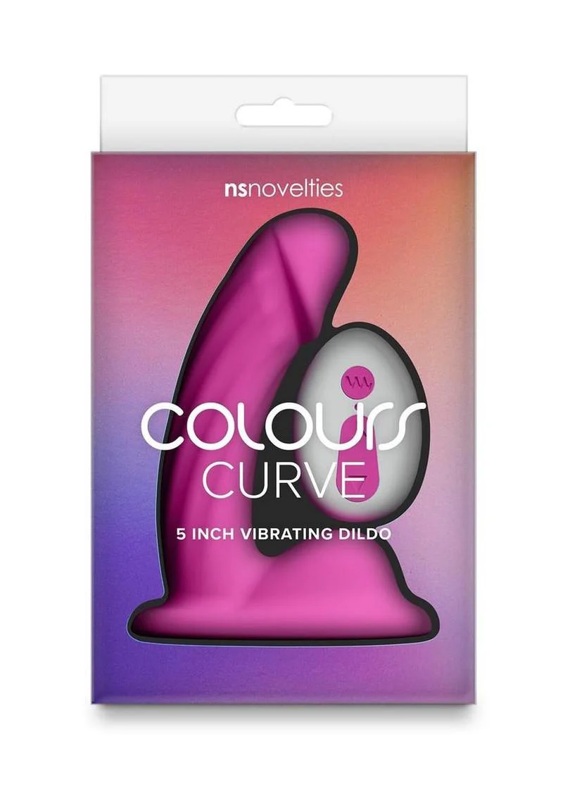 Colours Curve Silicone Vibrating Dildo with Remote Control - Image 5