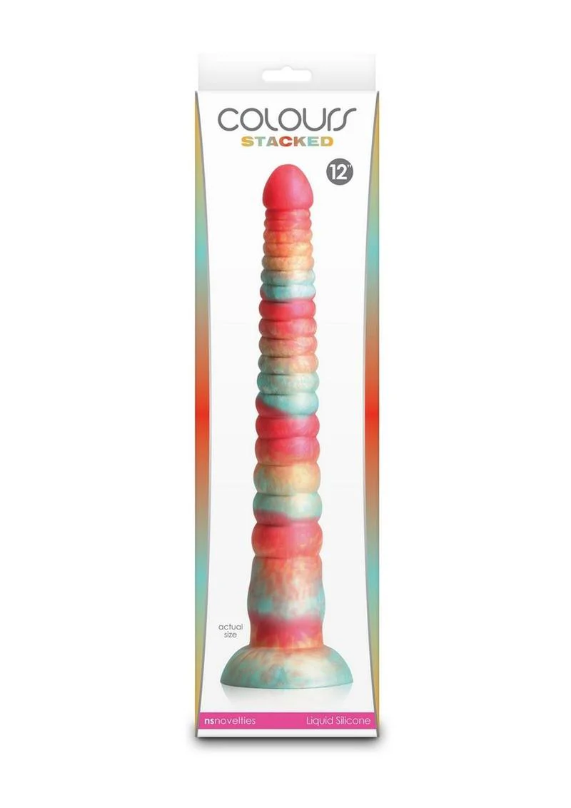 Colours Stacked Silicone Dildo - Image 10