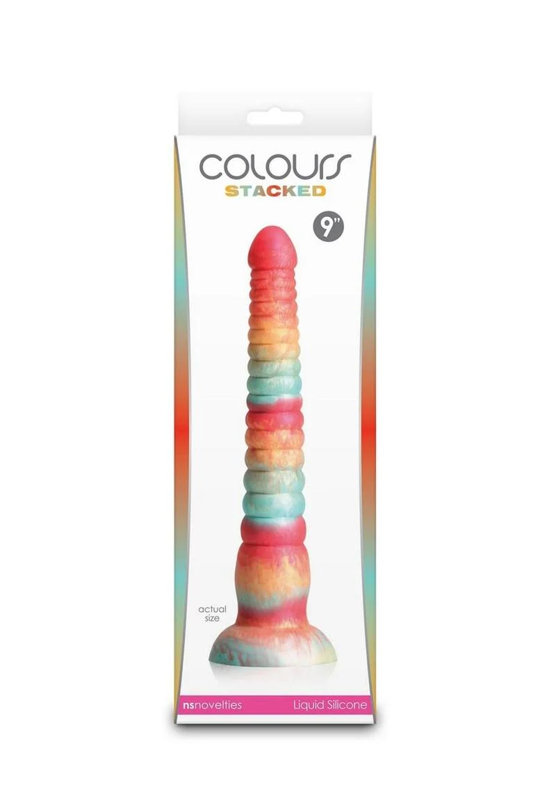 Colours Stacked Silicone Dildo - Image 22