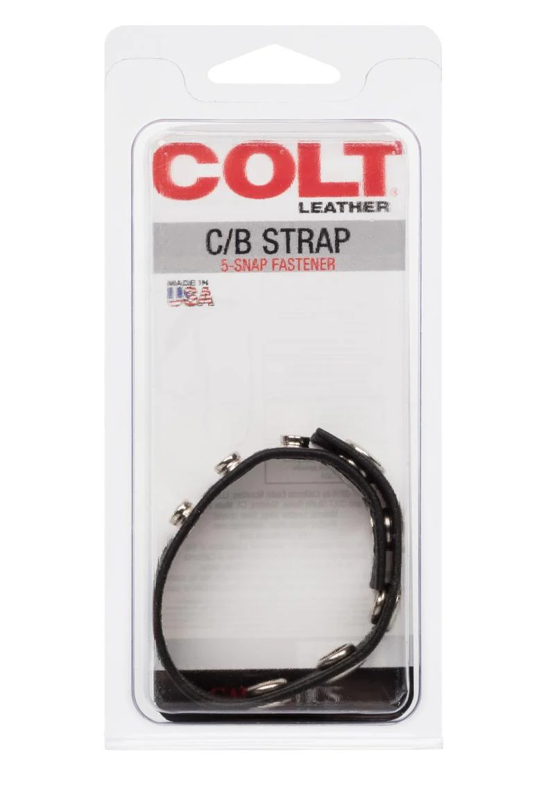 Colt Leather C/B Strap Adjustable 5 Snap Cock Ring - Image 2