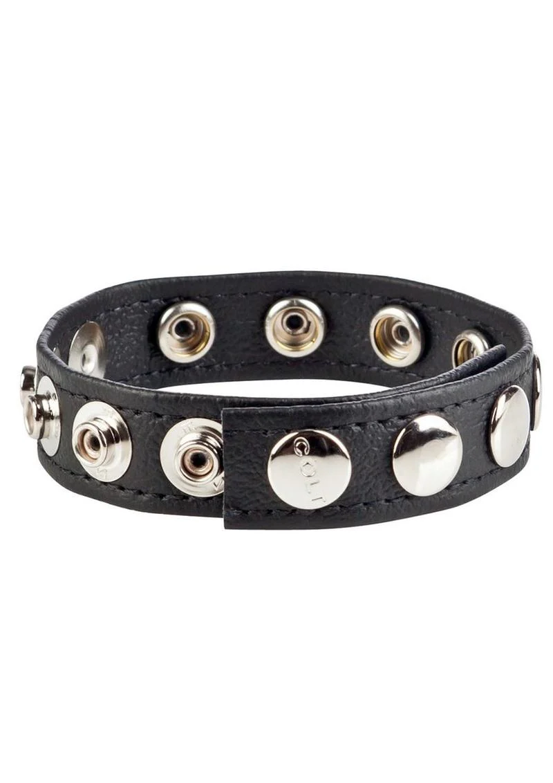 Colt Leather C/B Strap Adjustable 8 Snap Cock Ring - Image 3