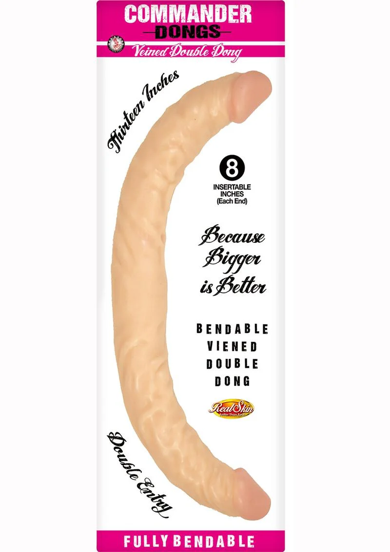 Commander Dongs Veined Double Dong Bendable Dildo - Image 2