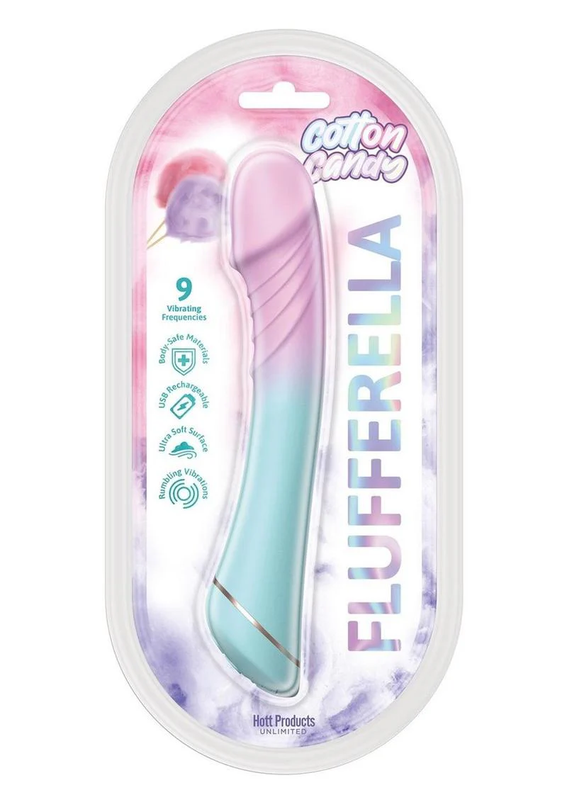 Cotton Candy Flufferella Rechargeable Silicone Vibrator - Image 2